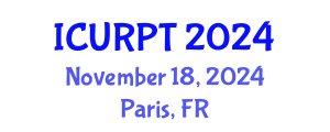 International Conference on Urban, Regional Planning and Transportation (ICURPT) November 18, 2024 - Paris, France