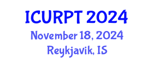International Conference on Urban, Regional Planning and Transportation (ICURPT) November 18, 2024 - Reykjavik, Iceland