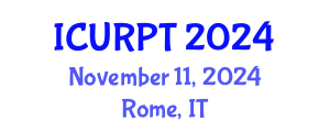 International Conference on Urban, Regional Planning and Transportation (ICURPT) November 11, 2024 - Rome, Italy