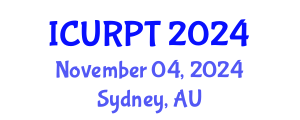International Conference on Urban, Regional Planning and Transportation (ICURPT) November 04, 2024 - Sydney, Australia