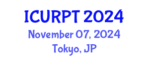 International Conference on Urban, Regional Planning and Transportation (ICURPT) November 07, 2024 - Tokyo, Japan