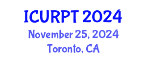 International Conference on Urban, Regional Planning and Transportation (ICURPT) November 25, 2024 - Toronto, Canada