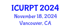 International Conference on Urban, Regional Planning and Transportation (ICURPT) November 18, 2024 - Vancouver, Canada