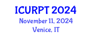International Conference on Urban, Regional Planning and Transportation (ICURPT) November 11, 2024 - Venice, Italy