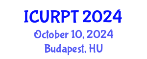 International Conference on Urban, Regional Planning and Transportation (ICURPT) October 10, 2024 - Budapest, Hungary