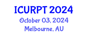 International Conference on Urban, Regional Planning and Transportation (ICURPT) October 03, 2024 - Melbourne, Australia