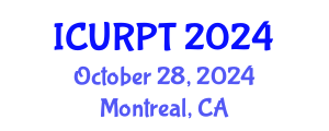 International Conference on Urban, Regional Planning and Transportation (ICURPT) October 28, 2024 - Montreal, Canada
