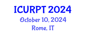 International Conference on Urban, Regional Planning and Transportation (ICURPT) October 10, 2024 - Rome, Italy