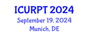 International Conference on Urban, Regional Planning and Transportation (ICURPT) September 19, 2024 - Munich, Germany
