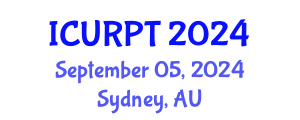 International Conference on Urban, Regional Planning and Transportation (ICURPT) September 05, 2024 - Sydney, Australia