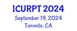 International Conference on Urban, Regional Planning and Transportation (ICURPT) September 19, 2024 - Toronto, Canada
