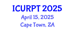 International Conference on Urban, Regional Planning and Transportation (ICURPT) April 15, 2025 - Cape Town, South Africa