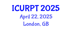 International Conference on Urban, Regional Planning and Transportation (ICURPT) April 22, 2025 - London, United Kingdom