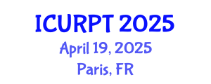 International Conference on Urban, Regional Planning and Transportation (ICURPT) April 19, 2025 - Paris, France