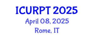 International Conference on Urban, Regional Planning and Transportation (ICURPT) April 08, 2025 - Rome, Italy