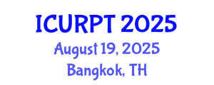 International Conference on Urban, Regional Planning and Transportation (ICURPT) August 19, 2025 - Bangkok, Thailand