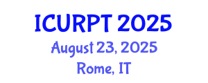 International Conference on Urban, Regional Planning and Transportation (ICURPT) August 23, 2025 - Rome, Italy