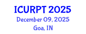International Conference on Urban, Regional Planning and Transportation (ICURPT) December 09, 2025 - Goa, India