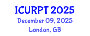 International Conference on Urban, Regional Planning and Transportation (ICURPT) December 09, 2025 - London, United Kingdom