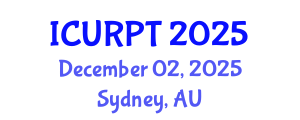 International Conference on Urban, Regional Planning and Transportation (ICURPT) December 02, 2025 - Sydney, Australia