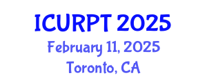 International Conference on Urban, Regional Planning and Transportation (ICURPT) February 11, 2025 - Toronto, Canada