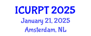 International Conference on Urban, Regional Planning and Transportation (ICURPT) January 21, 2025 - Amsterdam, Netherlands