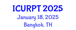 International Conference on Urban, Regional Planning and Transportation (ICURPT) January 18, 2025 - Bangkok, Thailand