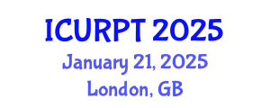 International Conference on Urban, Regional Planning and Transportation (ICURPT) January 21, 2025 - London, United Kingdom