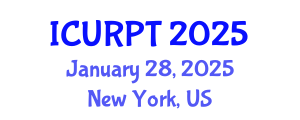 International Conference on Urban, Regional Planning and Transportation (ICURPT) January 28, 2025 - New York, United States