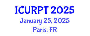 International Conference on Urban, Regional Planning and Transportation (ICURPT) January 25, 2025 - Paris, France