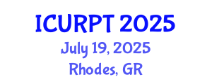 International Conference on Urban, Regional Planning and Transportation (ICURPT) July 19, 2025 - Rhodes, Greece