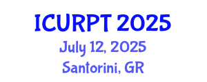 International Conference on Urban, Regional Planning and Transportation (ICURPT) July 12, 2025 - Santorini, Greece