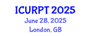 International Conference on Urban, Regional Planning and Transportation (ICURPT) June 28, 2025 - London, United Kingdom