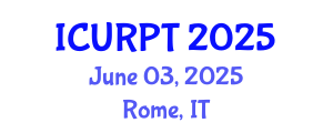 International Conference on Urban, Regional Planning and Transportation (ICURPT) June 03, 2025 - Rome, Italy