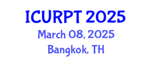 International Conference on Urban, Regional Planning and Transportation (ICURPT) March 08, 2025 - Bangkok, Thailand