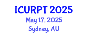 International Conference on Urban, Regional Planning and Transportation (ICURPT) May 17, 2025 - Sydney, Australia