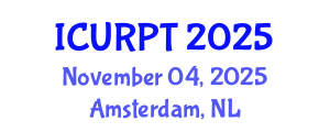 International Conference on Urban, Regional Planning and Transportation (ICURPT) November 04, 2025 - Amsterdam, Netherlands
