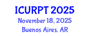 International Conference on Urban, Regional Planning and Transportation (ICURPT) November 18, 2025 - Buenos Aires, Argentina
