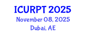 International Conference on Urban, Regional Planning and Transportation (ICURPT) November 08, 2025 - Dubai, United Arab Emirates