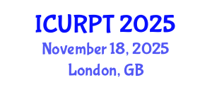 International Conference on Urban, Regional Planning and Transportation (ICURPT) November 18, 2025 - London, United Kingdom