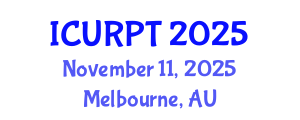 International Conference on Urban, Regional Planning and Transportation (ICURPT) November 11, 2025 - Melbourne, Australia