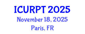 International Conference on Urban, Regional Planning and Transportation (ICURPT) November 18, 2025 - Paris, France