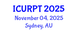 International Conference on Urban, Regional Planning and Transportation (ICURPT) November 04, 2025 - Sydney, Australia