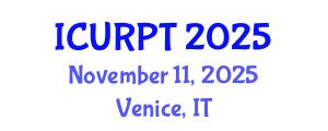 International Conference on Urban, Regional Planning and Transportation (ICURPT) November 11, 2025 - Venice, Italy
