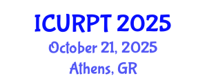 International Conference on Urban, Regional Planning and Transportation (ICURPT) October 21, 2025 - Athens, Greece