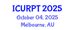 International Conference on Urban, Regional Planning and Transportation (ICURPT) October 04, 2025 - Melbourne, Australia