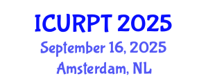 International Conference on Urban, Regional Planning and Transportation (ICURPT) September 16, 2025 - Amsterdam, Netherlands