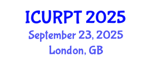 International Conference on Urban, Regional Planning and Transportation (ICURPT) September 23, 2025 - London, United Kingdom