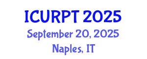 International Conference on Urban, Regional Planning and Transportation (ICURPT) September 20, 2025 - Naples, Italy