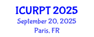 International Conference on Urban, Regional Planning and Transportation (ICURPT) September 20, 2025 - Paris, France